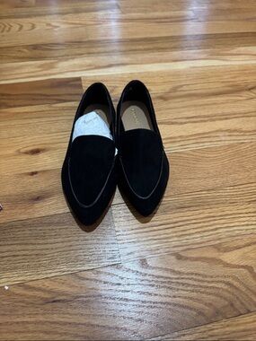 BAMBOO Black Pointed Toe Slip-On Loafers
